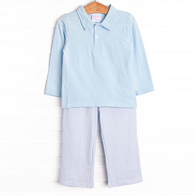 Levi Pant Set, Blue Stripe