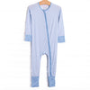 Blue Gingham Bamboo Zippy Pajama, Blue