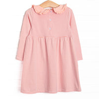 Lydia Pocket Dress, Peach Stripe