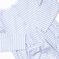 Gracie Romper, Blue Stripe