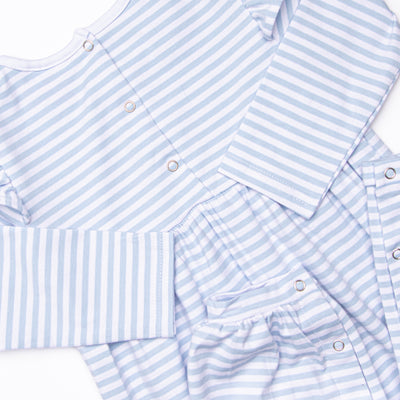 Gracie Romper, Blue Stripe