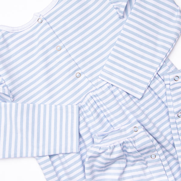 Gracie Romper, Blue Stripe