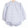 Poised Plaid Diaper Set, Blue