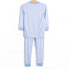 Blue Gingham Bamboo Pajama Set, Blue