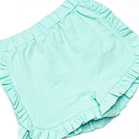 Beautiful Bows Embroidered Ruffle Short Set, Mint
