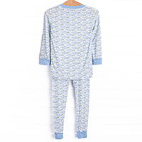 Clear Lake Catch Bamboo Pajama Set, Blue