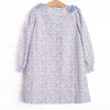 Poppy Fields Bow Dress, Blue