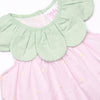 Little Berry Embroidered Ruffle Short Set, Pink