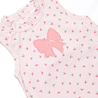 Bitty Bow Blooms Applique Dress, Pink