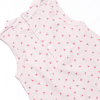 Bitty Bow Blooms Applique Dress, Pink