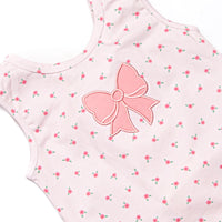 Bitty Bow Blooms Applique Skirt Set, Pink