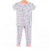 Garden Charm Bamboo Pajama Short Sleeve Set, Blue