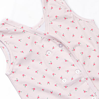 Bitty Bow Blooms Applique Skirt Set, Pink