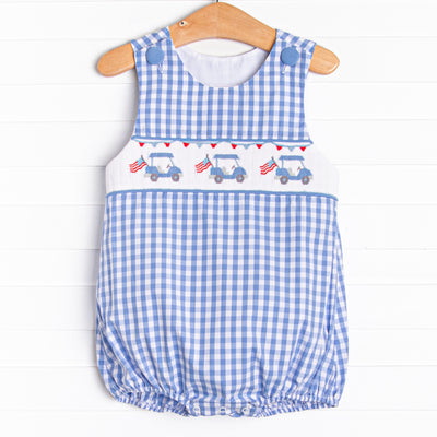 Fore Freedom Smocked Bubble, Blue