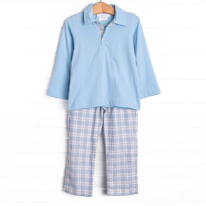 Bleu: Frederick Pant Set, Blue