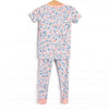 Garden Charm Bamboo Pajama Short Sleeve Set, Blue
