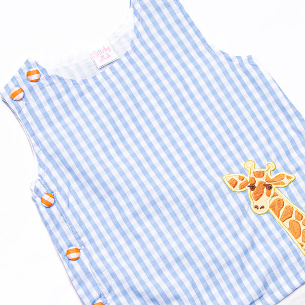 Wildlife Watch Applique Boy Diaper Set, Blue
