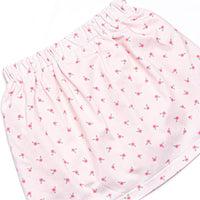 Bitty Bow Blooms Applique Skirt Set, Pink