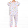 Pinwheel Pumpkin Patch Bamboo Pajama Short Sleeve Set, Pink
