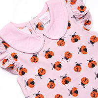 Ladybug Line Diaper Set, Pink