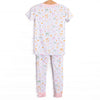 Pinwheel Pumpkin Patch Bamboo Pajama Short Sleeve Set, Pink
