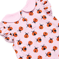 Ladybug Line Scalloped Short Set, Pink