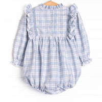 Bleu: Francine Smocked Bubble, Blue