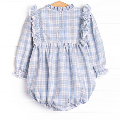 Bleu: Francine Smocked Bubble, Blue