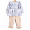 Bleu: Francine Smocked Pant Set, Blue