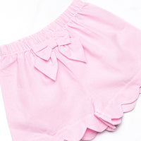 Ladybug Line Scalloped Short Set, Pink