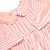 Lydia Pocket Dress, Peach Stripe