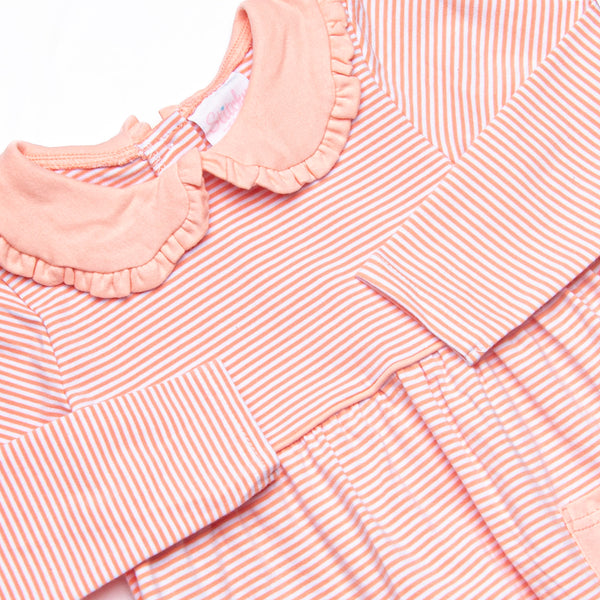 Lydia Pocket Dress, Peach Stripe