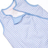 Blue Gingham Bamboo Sleep Bag, Blue