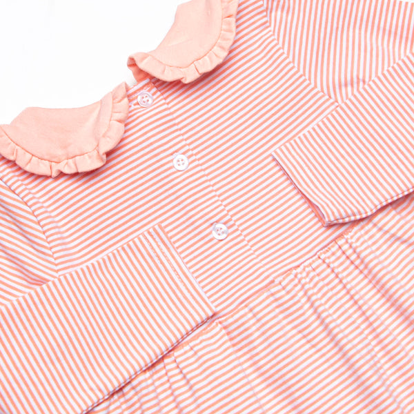 Lydia Pocket Dress, Peach Stripe