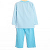 Charles Long Sleeve Pant Set, Aqua Stripe