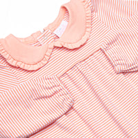 Lydia Romper, Peach Stripe