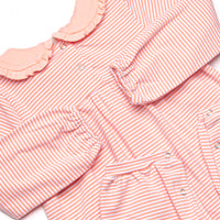 Lydia Romper, Peach Stripe