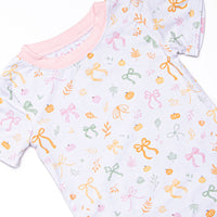 Pinwheel Pumpkin Patch Bamboo Pajama Short Sleeve Set, Pink