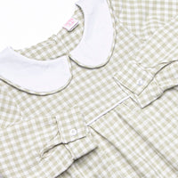 Reed Romper, Green Gingham