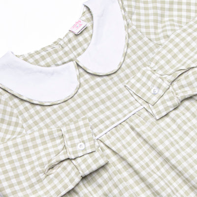 Reed Romper, Green Gingham