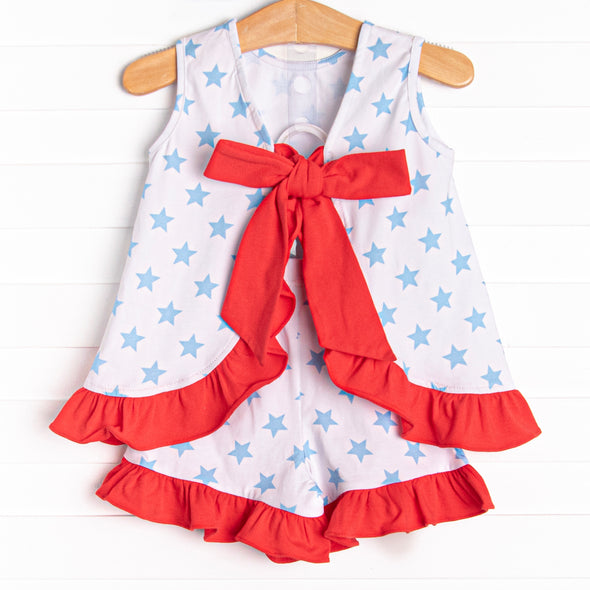 Bold Stars and Brave Hearts Short Set, Blue