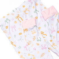 Pinwheel Pumpkin Patch Bamboo Pajama Short Sleeve Set, Pink