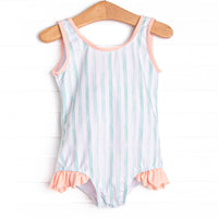 Watercolor Waves One Piece, Green