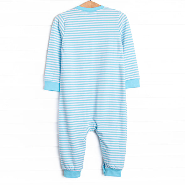 Luca Romper, Aqua Stripe