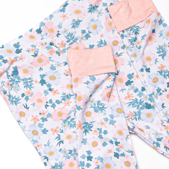 Garden Charm Bamboo Pajama Short Sleeve Set, Blue