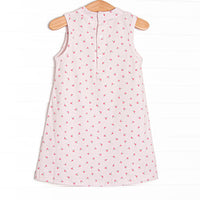Bitty Bow Blooms Applique Dress, Pink