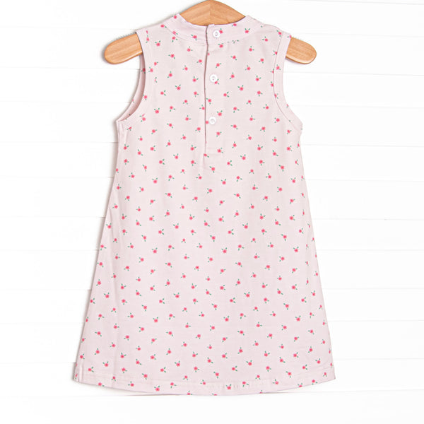 Bitty Bow Blooms Applique Dress, Pink