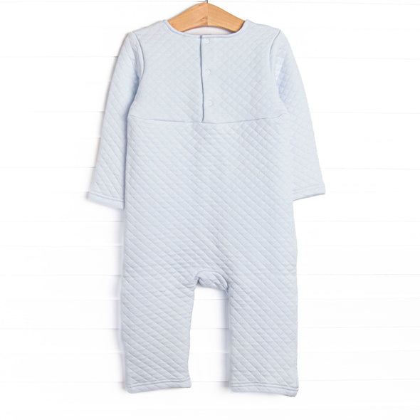 Caden Quilted Romper, Blue