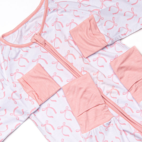 Brooklyn Bows Bamboo Zippy Pajama, Pink
