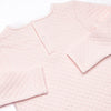Courtney Quilted Long Sleeve Short Set, Pink